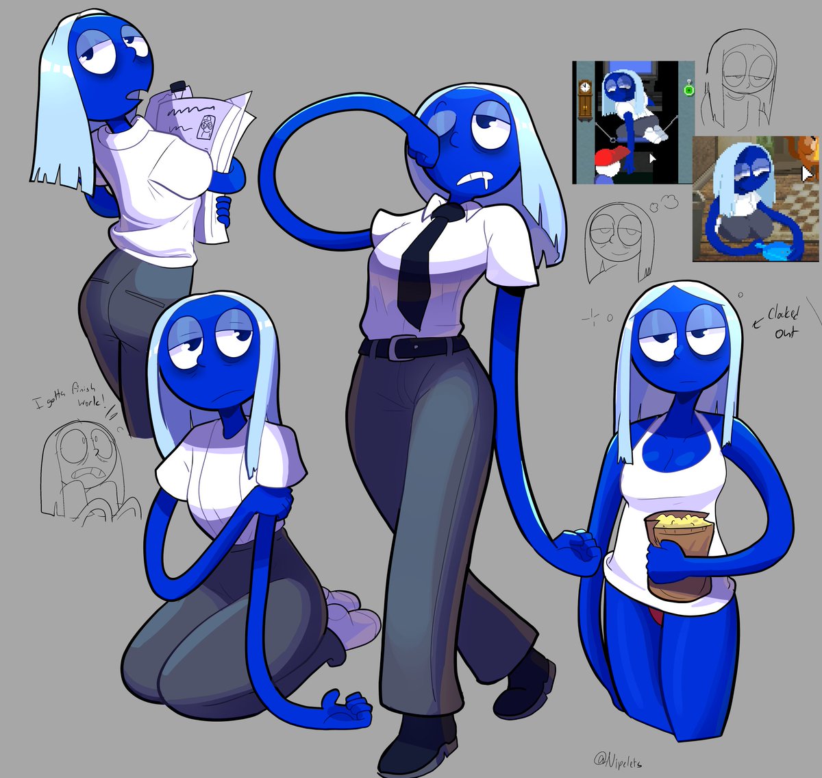 Nipelets's tweet photo. I like the funny blue sloth person from Endacopia https://t.co/Fg0rPCOXeS