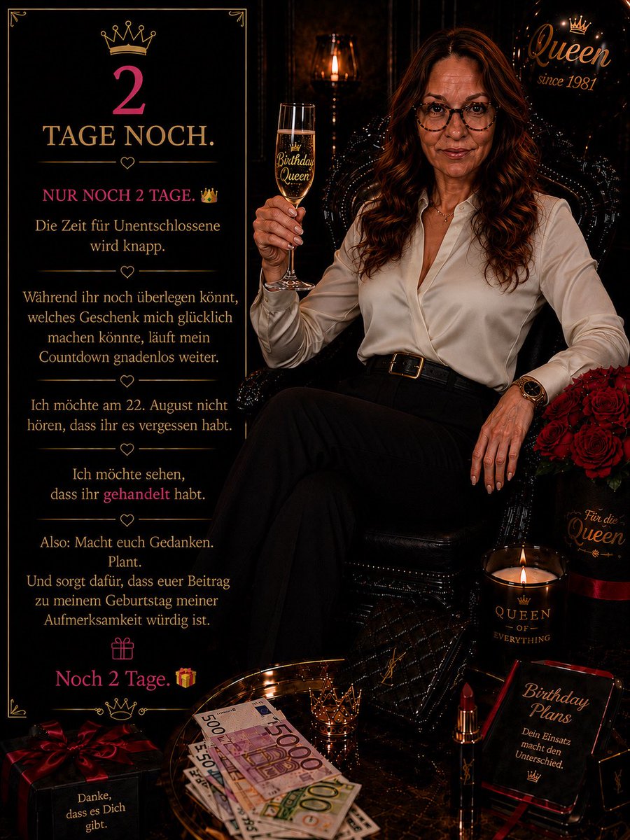 JoanaApple's tweet photo. Noch 2 Tage..dann hat eure Göttin Geburtstag!!! Ich erwarte Großes von euch!!! 💰💰💰 https://t.co/RbB1J6U8Me