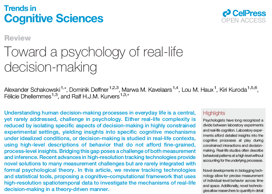 TrendsCognSci's tweet photo. Toward a psychology of real-life decision-making

Review by Alexander Schakowski, Dominik Deffner, Marwa M. Kavelaars, Lou M. Haux, Kiri Kuroda, Félicie Dhellemmes, &amp; Ralf H.J.M. Kurvers
https://t.co/kiPNgxCven https://t.co/Pz9Pg68ICn