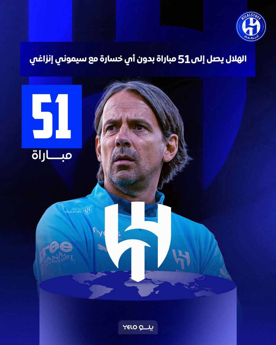 hilalstuff's tweet photo. 🚨🔵 — تاريخي:

الهلال يصل إلى 51 مباراة بدون أي خسارة مع سيموني إنزاغي https://t.co/vzyDZPjqwS