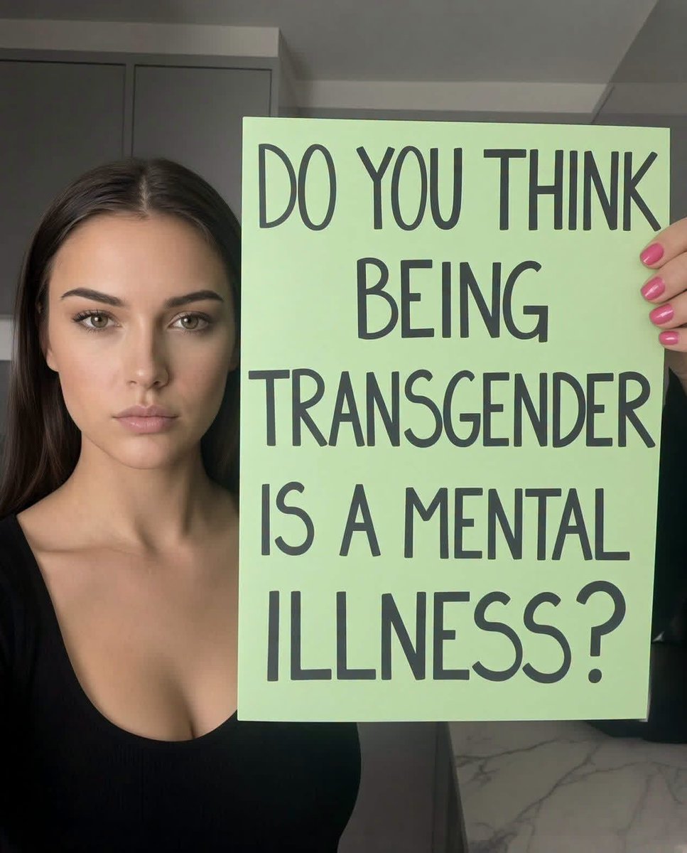 Luna_Jones79's tweet photo. DO YOU THINK BEING TRANSGENDER
IS A MENTAL ILLNESS? https://t.co/KK6sDDq6Cx