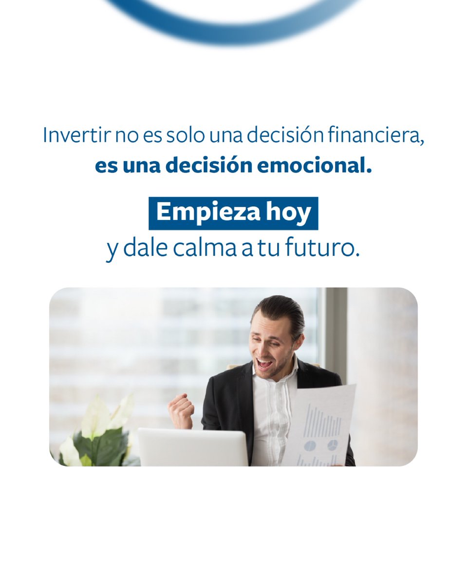 InvReservas's tweet photo. No se ve de inmediato, pero se siente con el tiempo, con tu tranquilidad financiera. 

Haz de tu futuro una decisión de hoy. 
 #InversionesyReservas https://t.co/u3smDku0si