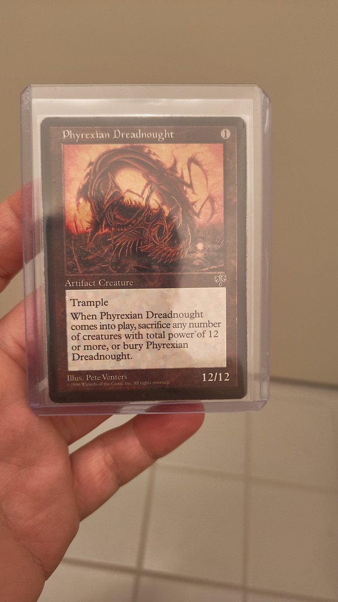 Space_Marins's tweet photo. This is me, in my toilet just right now admiring my most expensive card ever purchased ( today btw ) proud of myself for spending so much money in a single card
Not regretting at all, actually collecting the next pay check
Looking to have 4 of them in total and play #premodern https://t.co/vLfWplxzgo