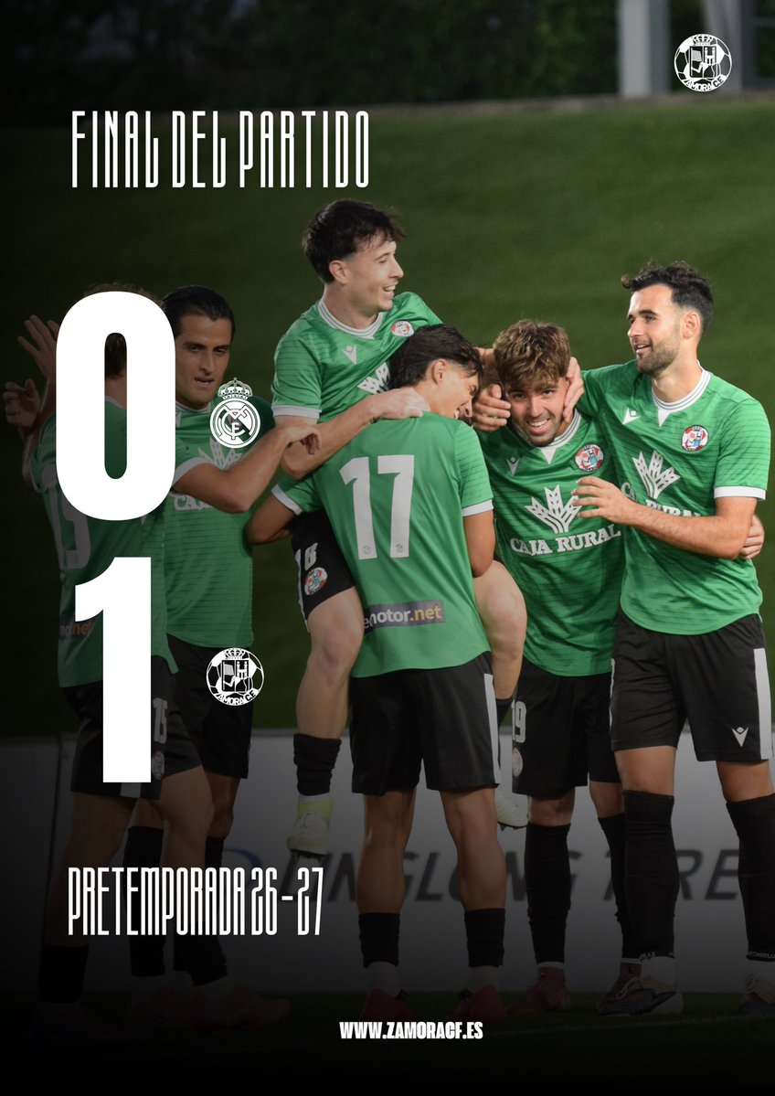 ZCFoficial's tweet photo. PRETEMPORADA⚽️| 

⏰ | 90’ | Final del partido.

@FabricaMadrid 0 🆚 1 @ZCFoficial 

💥 Amistoso

🏟 Alfredo Di Stéfano  

#VamosMiZamora https://t.co/qzpJDVHnL1