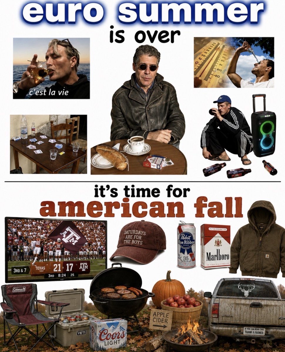 CigsMake's tweet photo. Euro Summer is over, it's time for American Fall https://t.co/ub7iG2UHjr