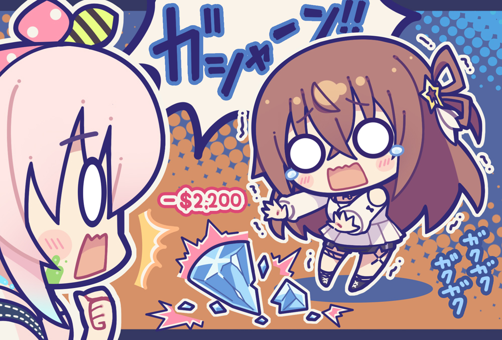 hoshikuzu_yoru's tweet photo. 🎨「あっ！」
🐻「………ごめんなしゃい…ごめんなしゃい…」

アクシデントもあったけど最後まで楽しい仲良し姉妹配信でしたとさ🌟
#そらArt　#ioarts
#イオそら　#ときのそら生放送　#ioLYFE https://t.co/piF9s9pHOL