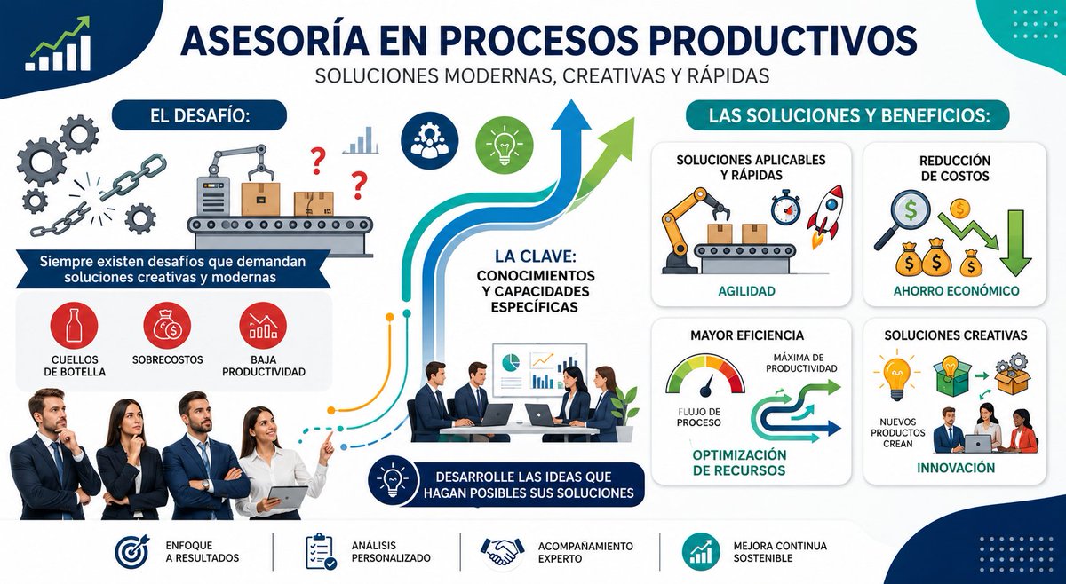 ayc2018's tweet photo. 🚀 ¿Cuellos de botella o sobrecostos en tu empresa? 🚧
Con nuestra Asesoría en Procesos Productivos transformamos problemas operativos en soluciones rápidas, económicas y aplicables 💡⚙️
⏱️ Agiliza tu flujo de trabajo
💰 Reduce costos
📈 Maximiza tu productividad https://t.co/esRFv4q9A1