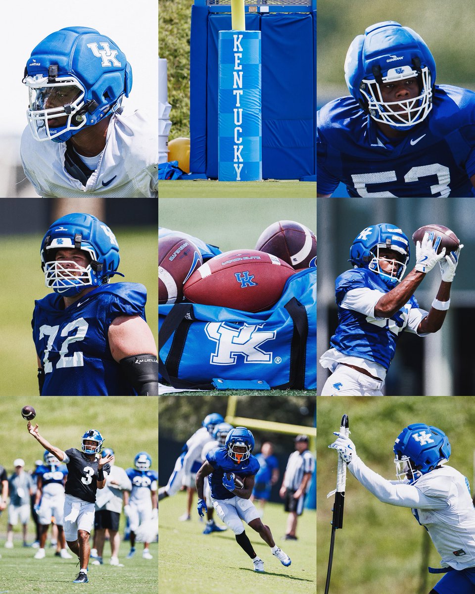 UKAthletics's tweet photo. Fall camp, but make it blue and white 🔵⚪️

@UKFootball https://t.co/z1Z8yygZwp