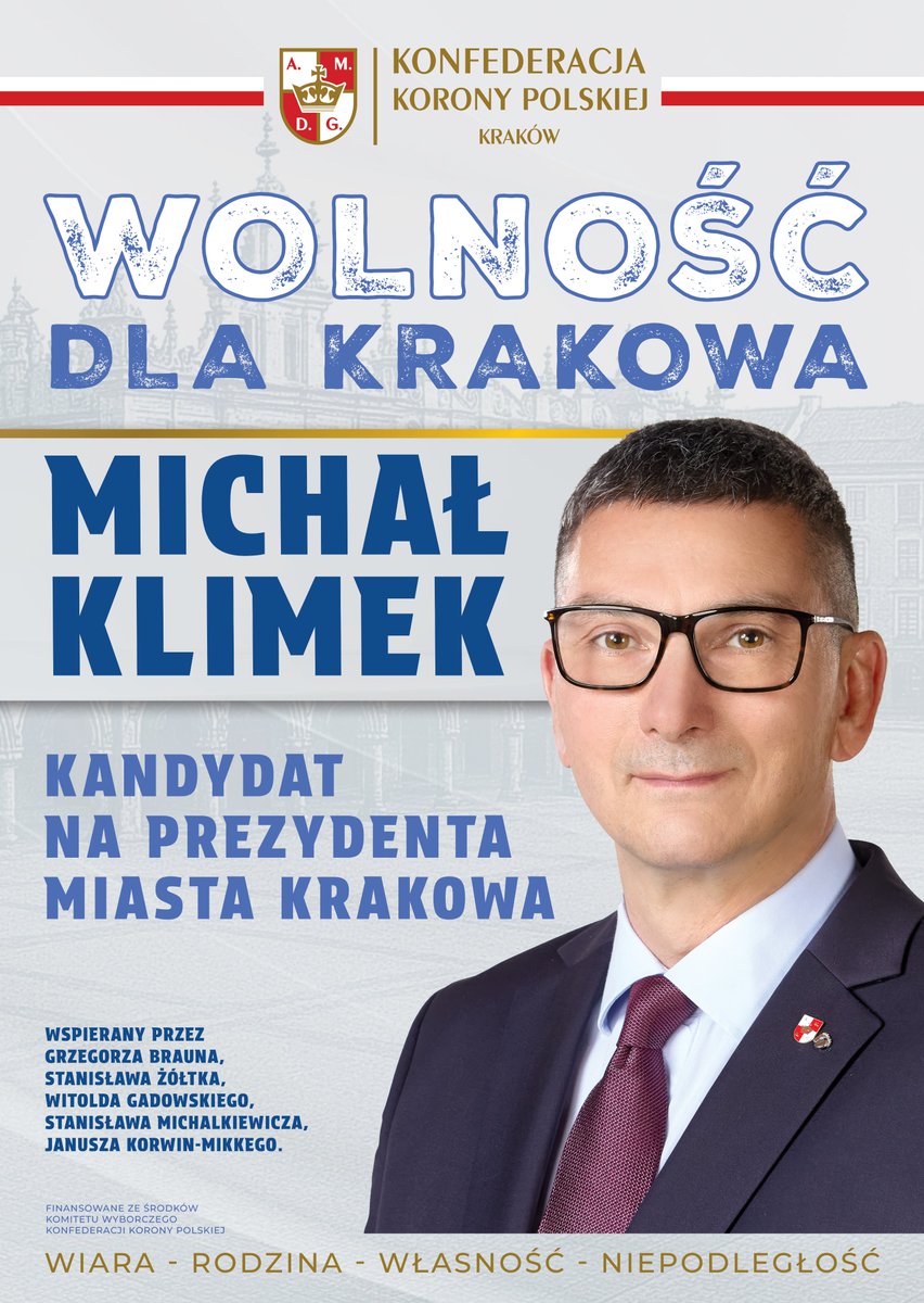 michalklimekkkp's tweet photo. 🇵🇱 Zapraszam do zapoznania się z moim programem dla Krakowa na stronie:

https://t.co/7chM6Puvy7