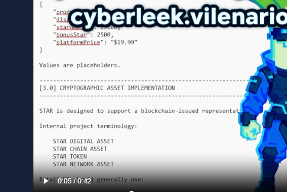 oncha1nspider's tweet photo. 0:05 in cyberleeks new leak STAR is the name of the Rockstar crypto currency thats gonna be used in GTA 6?

cyberleek web https://t.co/qg8ElDqkSt

video link https://t.co/GDtzZOCdSc https://t.co/o7WicBf6ta