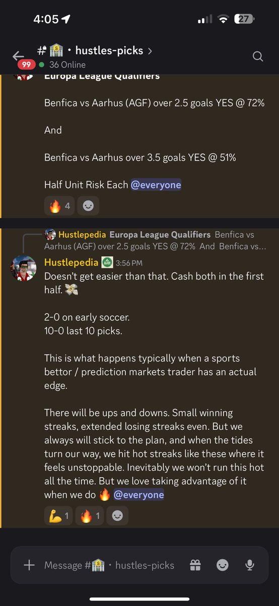 Hustlepedia's tweet photo. We make it quite literally as simple as possible in @InTheMoneyCB 🤝

Called out last week that it was the time to DCA into top alts. Specifically hyperliquid:native solana:pumpCmXqMfrsAkQ5r49WcJnRayYRqmXz6ae8H7H9Dfn base:0xacfe6019ed1a7dc6f7b508c02d1b04ec88cc21bf bittensor:native zcash:native, all which have made solid moves. 

At the same time, am on a 10-0 run in prediction markets 🔥

If you’re not winning with us yet, you can try the group for free for 3 days 👇