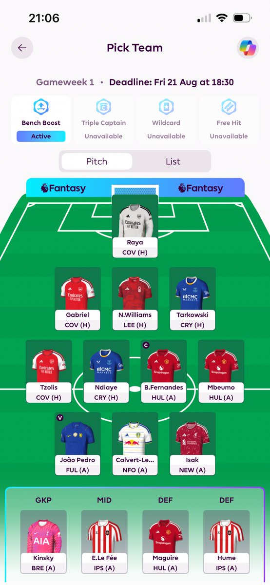 AndrewTrueman2's tweet photo. @FPLModmen Haaland or no Haaland and BB gw1? https://t.co/jd2SocbJXJ