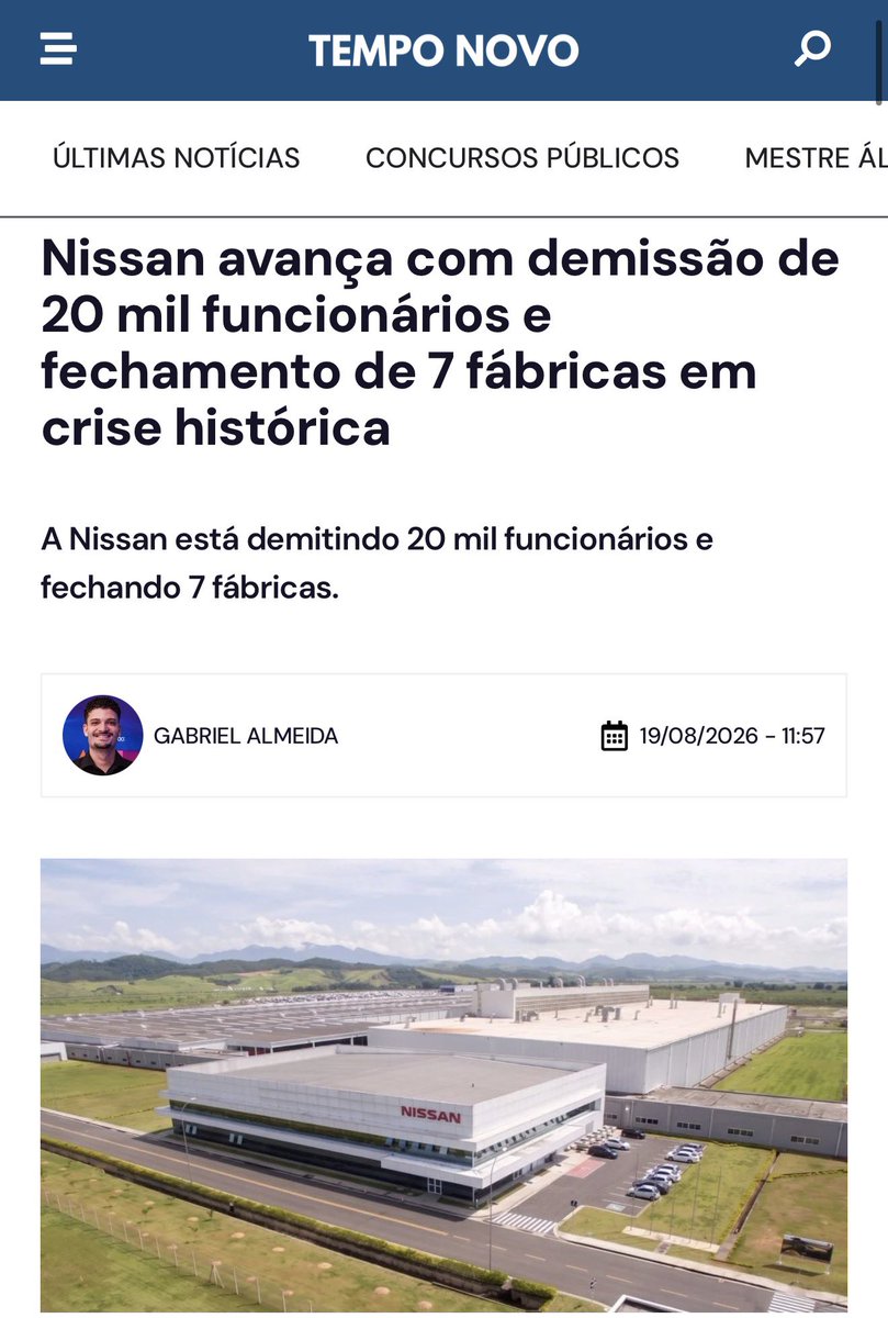 gugafigu's tweet photo. O que essas notícias tem em comum?

1- Nenhuma dessas empresas fechou nem demitiu no Brasil. 
2- Todas são do mesmo portal e escritas pelo mesmo jornalista, o Gabriel Almeida.
3- As manchetes fazem parecer que as notícias são do Brasil.

As pessoas compartilham sem ler a matéria toda, e as vezes só explica no final do texto.

O curioso é que o jornalistq diz que faz curadoria sobre notícias relevantes para a cidade da Serra e de interesse estadual.