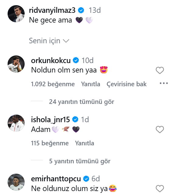 demarkesports's tweet photo. Rıdvan Yılmaz: "Ne gece ama..."

Orkun Kökçü: "Ne oldun oğlum sen ya..."

Junior Olaitan: "Adam."

Emirhan Topçu: "Ne oldunuz oğlum siz ya..." https://t.co/jAdcnHARt8