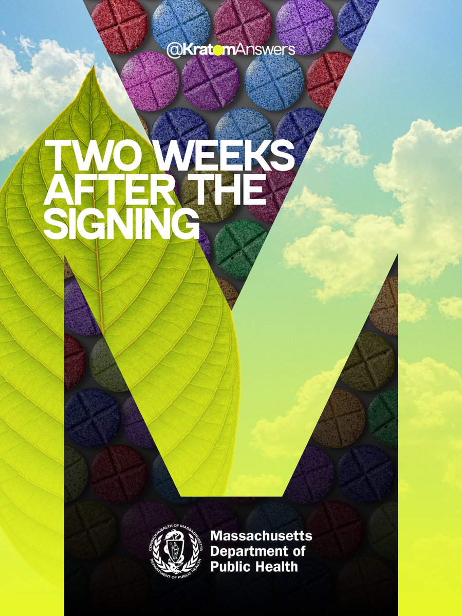 KratomAnswers's tweet photo. 🚨 MASSACHUSETTS: 7 days until the emergency Kratom order takes effect (August 27). Signed on August 13, this order impacts ALL forms of Kratom. It completely fails to separate natural Kratom products from synthetic 7-OH. 🧵👇 (1/2) https://t.co/jM11syCtux