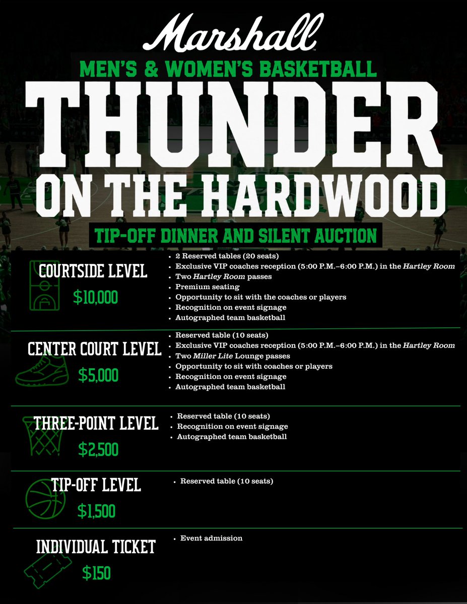 HerdZone's tweet photo. 𝑻𝒉𝒖𝒏𝒅𝒆𝒓 𝑶𝒏 𝑻𝒉𝒆 𝑯𝒂𝒓𝒅𝒘𝒐𝒐𝒅!

Join @Herd_MBB &amp; @HerdWBB on Oct. 1 for an exciting night to benefit our Marshall Basketball student-athletes, celebrate the new season and unveil new experiences for 2026-27 at the Cam. 

More info: 🔽🔽

🔗: https://t.co/600Tfae5OF https://t.co/rGZgG5EG8I