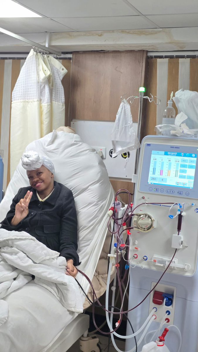 _marywanjiku's tweet photo. It's late at night, and I'm still hooked up to this machine. 😪

This is what fighting for survival looks like when you're 27 and your kidney and your heart  have failed you.

I don't want this to be my life. I want to walk out of a transplant theatre one day and never have to sit in this chair again.

We are 15 days away from the Mega Harambee on 5th September, and every contribution between now and then brings that day closer to changing everything. 
If you can give, please do. 
If you you’ve already given, please repost this because someone else’s timeline could be the reason we get there 

I'm tired tonight, but I'm still fighting. Please keep fighting with me. 🙏

Phone Number: 0795 526072  (Mary Githinji)

Paybill: 891300
Account: 142489

Mchanga: https://t.co/wT3y4hQvcp

#SaveMaryWanjiku