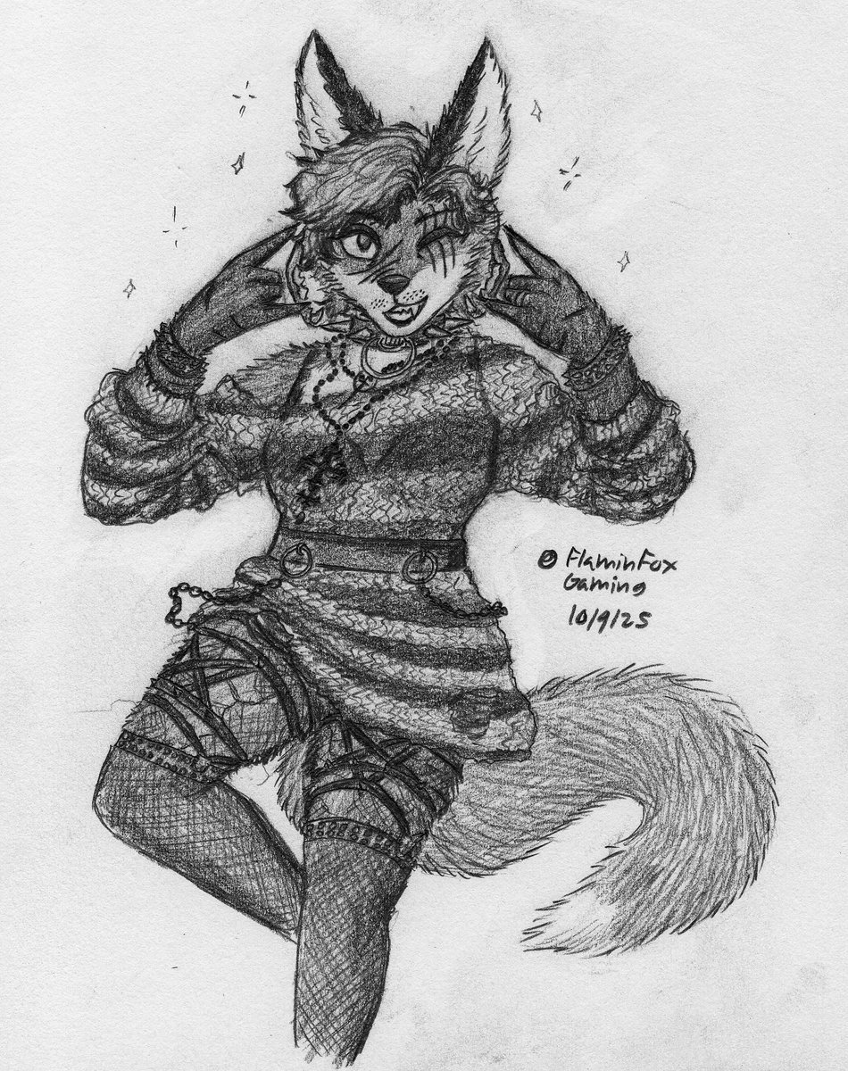 FlaminFoxGaming's tweet photo. No comic page today, just a repost of Jacky looking pretty https://t.co/lzUAXy2rxu