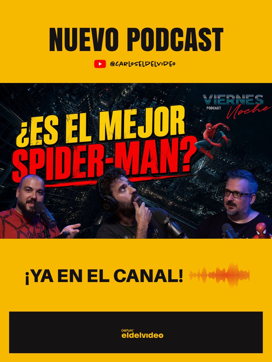 eldelvideotv's tweet photo. Vecinos videonautas, se tenía que hacer y se hizo. 🕷️
Spider-Man: Brand New Day.
¿Estamos ante la mejor película del Trepamuros? Lo debatimos TODO: Tom Holland, Peter Parker, los anteriores Spider-Man, Marvel, referencias, trama y mucho más.
#SpiderMa #BrandNewDay #TomHolland https://t.co/Fcz5JhpIT2