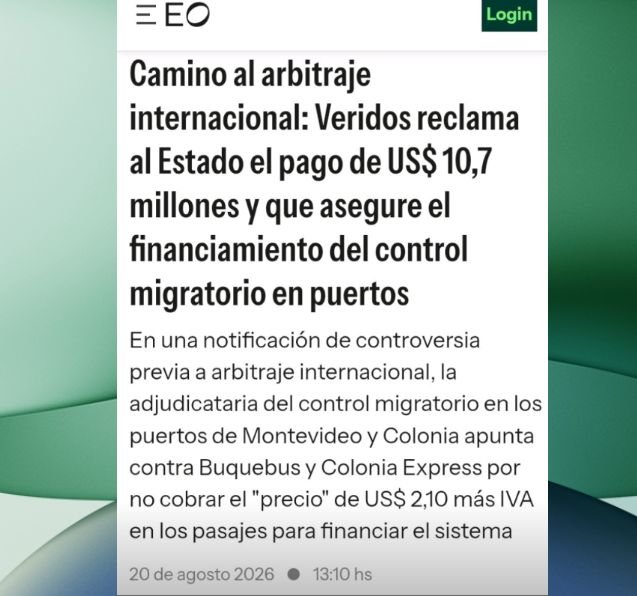 wiyanieri's tweet photo. Apareció otro clavo que dejaron Lacalle y Martinelli.
Dieron el control de pasajeros de Montevideo y Colonia por 10 años a la empresa mexicana y esta exige al gobierno que cumpla lo acordado con Lacalle de pagar 2,10 dólares más IVA por pasaje.
Otra avivada de los blancos pillos. https://t.co/ZgdwHtiz99