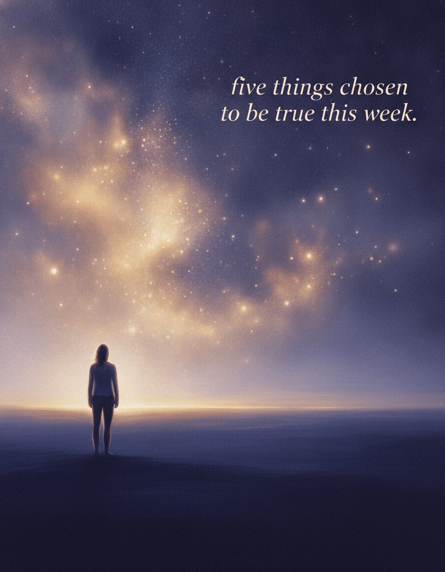 oxyness_com's tweet photo. Five things chosen to be true this week.

I am allowed to be soft and still be taken seriously.

I can tend to my own becoming without owing anyone a progress report. #selfworth #healing

#DailyAffirmations #InnerWisdom https://t.co/m5MgLLT6D1