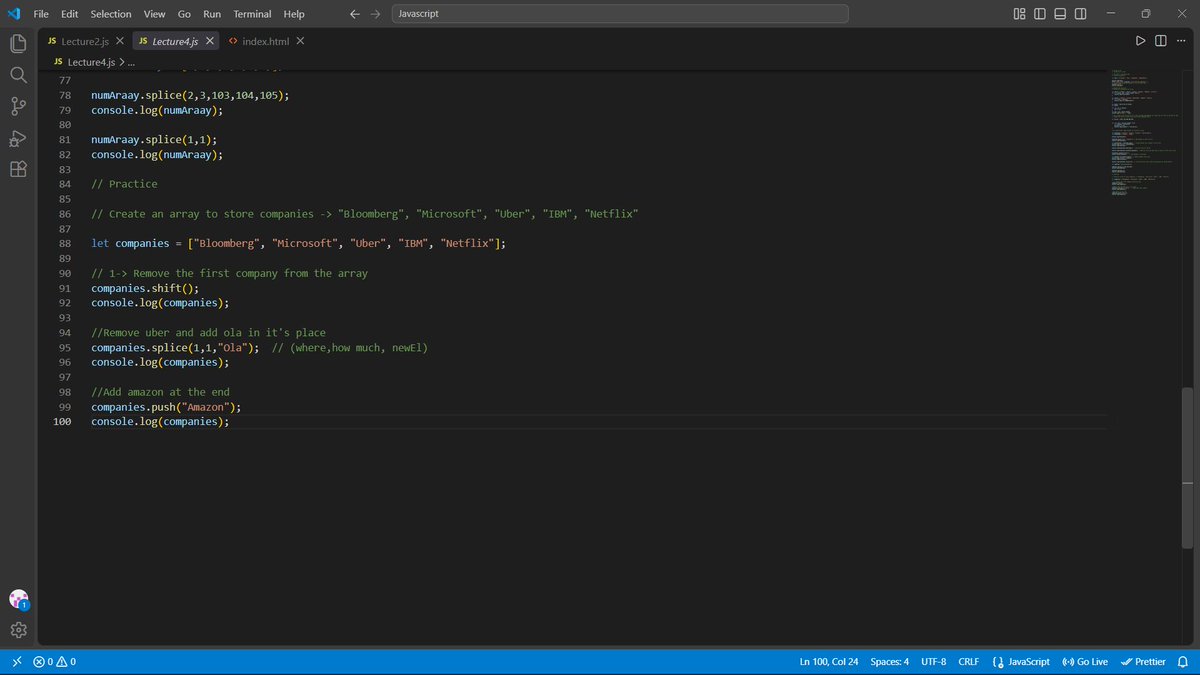 Ep_bhavitPandey's tweet photo. 💻 Learning Log #7 — Arrays 🚀

Started working seriously with arrays.

Learned:
• Creating &amp; accessing arrays
• Indexes &amp; `.length`
• Changing elements
• Adding/removing elements
• Searching &amp; combining arrays
#JavaScript  #WebDevelopment #LearningInPublic #100DaysOfCode https://t.co/GPrGkUle9L