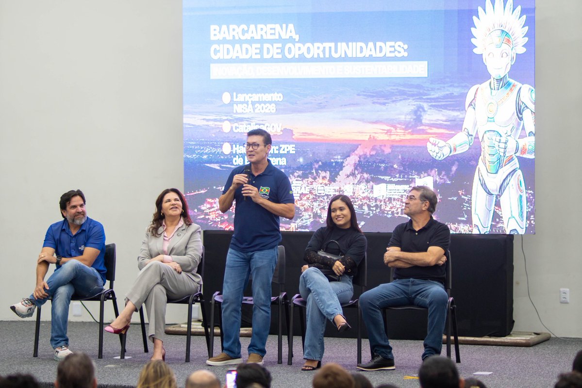 PrefBarcarena's tweet photo. Barcarena recebeu, nesta quinta-feira (20), o Sebrae Pará para o lançamento do Projeto Negócios de Impacto Socioambiental (NISA), iniciativa desenvolvida em parceria com a Prefeitura de Barcarena, por meio da Secretaria Municipal de Indústria, Comércio e Tecnologia (Seicomtec). https://t.co/InAiWRmvlo