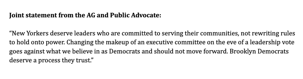 JCColtin's tweet photo. Letitia James and Jumaane Williams are pushing back on Rodneyse Bichotte Hermelyn's attempt to hold onto the leadership of the Brooklyn Dems, saying it "goes against what we believe in as Democrats." https://t.co/9maE4uynOy