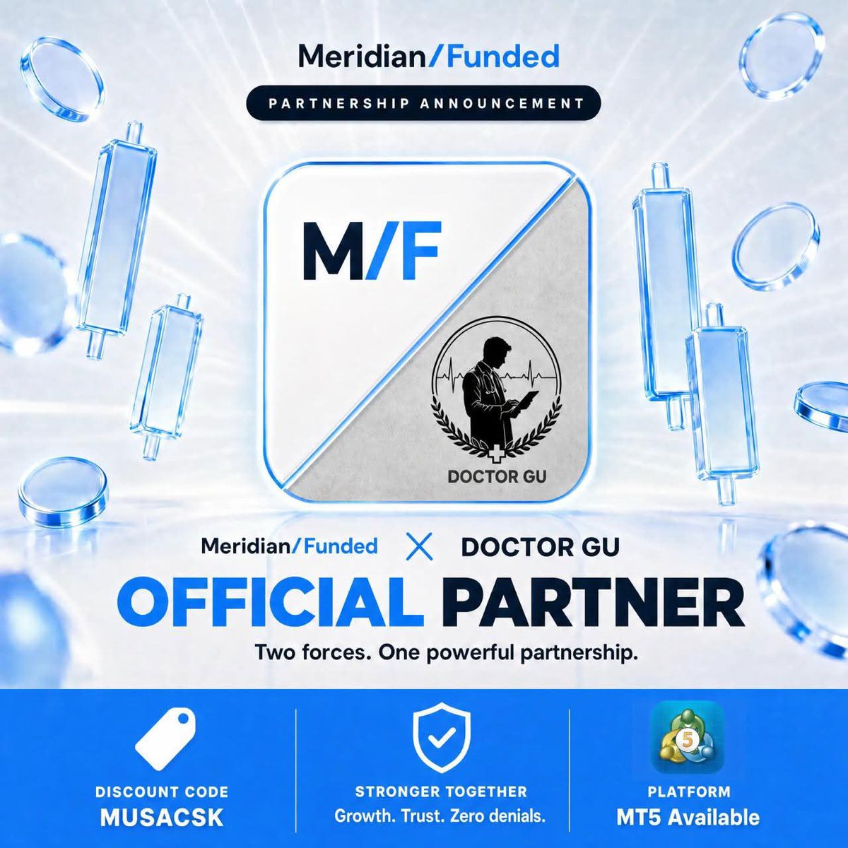 Dr_musacsk's tweet photo. Big news! 🚀  

I’m officially a partner with @MeridianFunded

Huge respect to the @MeridianFunded team for building a platform that actually puts traders first
Proud to be working alongside you. Let’s build
https://t.co/bw9HiiAsMa https://t.co/Vib0cCNL6P