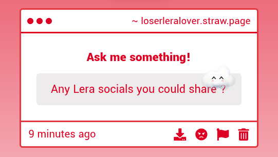LoserLeraLover's tweet photo. I mean I could but I feel like that's the one thing i should gatekeep. I don't want to send 500+ people to go and harass her sorry https://t.co/nGmOmK0gvr