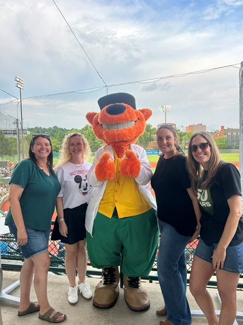 OUHCOM's tweet photo. Second-year student Colin Bennington threw out the first pitch at a @Copperheads game in July! ⚾

#OUHCOM sponsored the game to highlight the Heritage Community Clinics, which offer free and low-cost health care to southeast Ohio residents. https://t.co/Q0s1C9oWLj