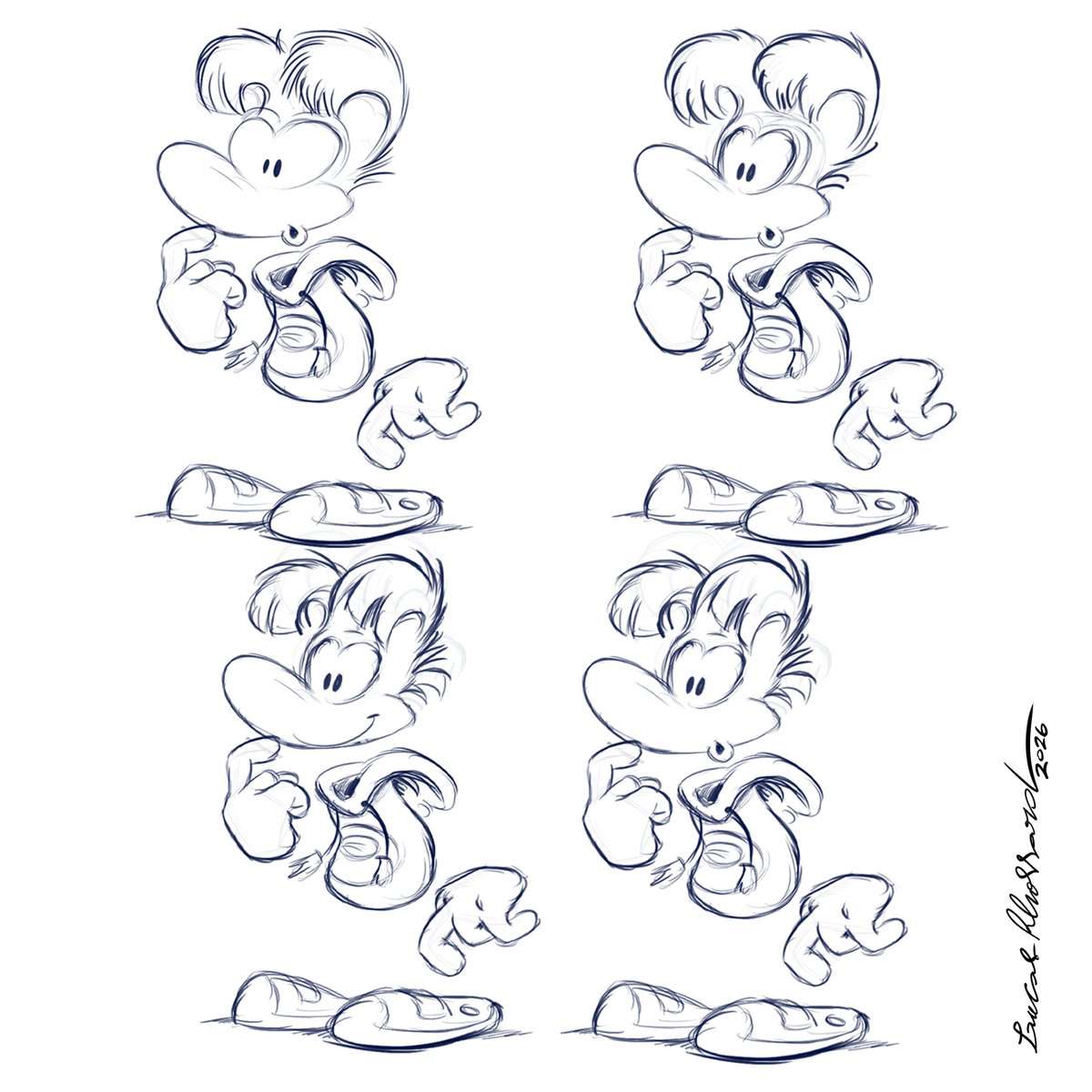 LRhossard's tweet photo. Rayman no estilo do André Franquin, criador do Marsupilami e Gaston La Gaffe

#fanart #Rayman #art https://t.co/30pExRRv4r