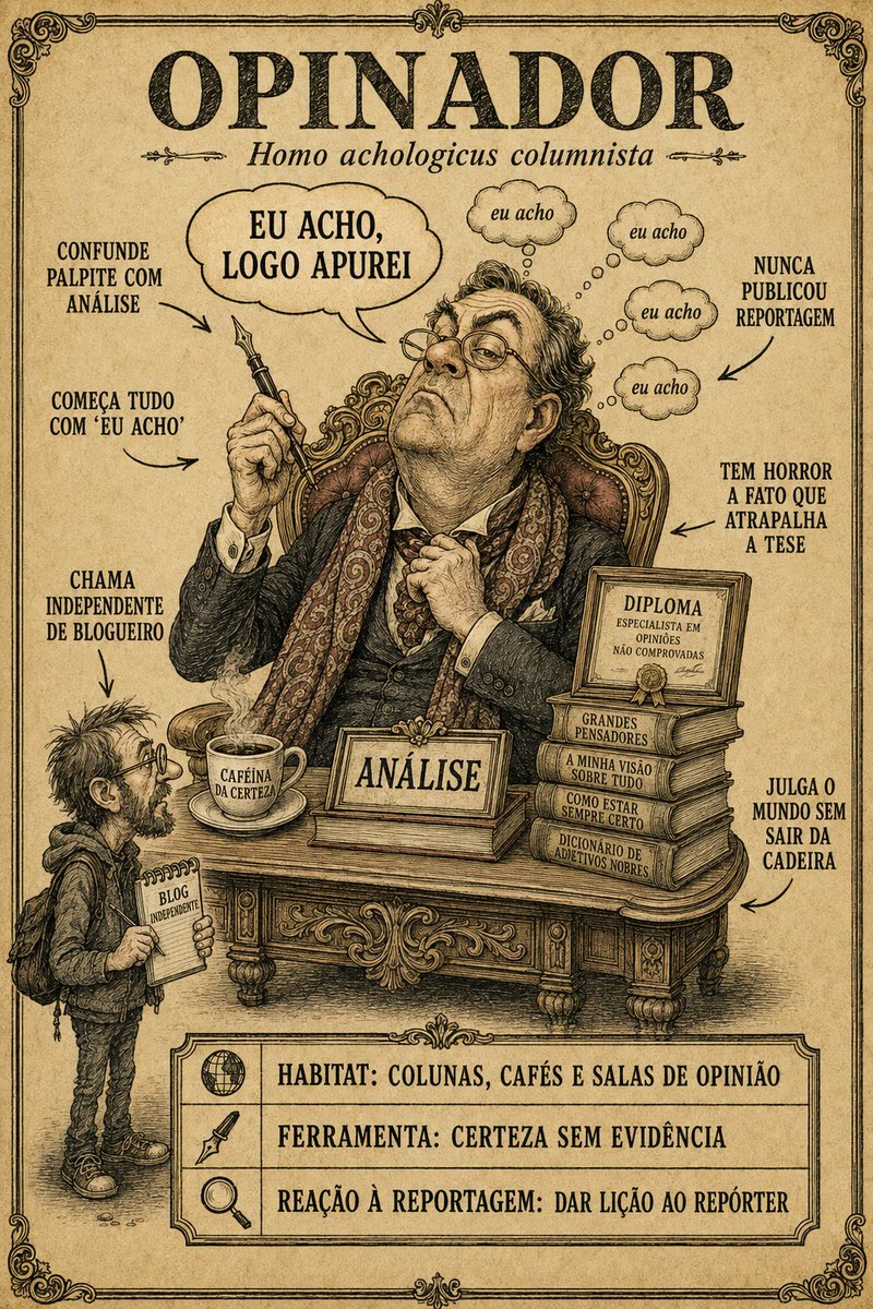 david_agape_'s tweet photo. Apresento-vos a fauna extremamente fértil do jornalismo. 

O que eles têm comum?

Todos tiveram orgamos quando Dino e Moraes apresentaram suas ideias de voltar a exigência de diploma para o exercício do jornalismo da época da ditadura.  

Qual o seu favorito? https://t.co/bUD3AlcHAC