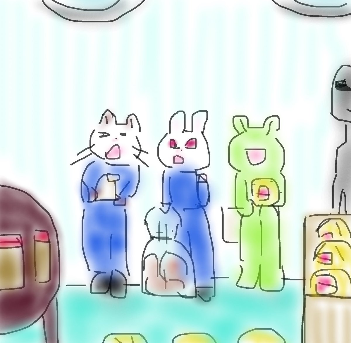 catmilk930's tweet photo. 🐥の赤ちゃん👶のお世話
を任されたよ〜✨
🪐🏢🐱🐸👽🐥💕 https://t.co/kk8DJCUyEa