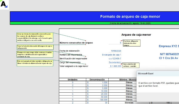 actualicese's tweet photo. 📕 Elabora con esta guía en Excel un arqueo de caja menor. Contiene ítems como la fecha, el nombre del responsable de caja y del auditor que realiza el arqueo, la denominación de los billetes y monedas, el detalle de los soportes encontrados y otros aspectos más. https://t.co/hd04jfIS6j