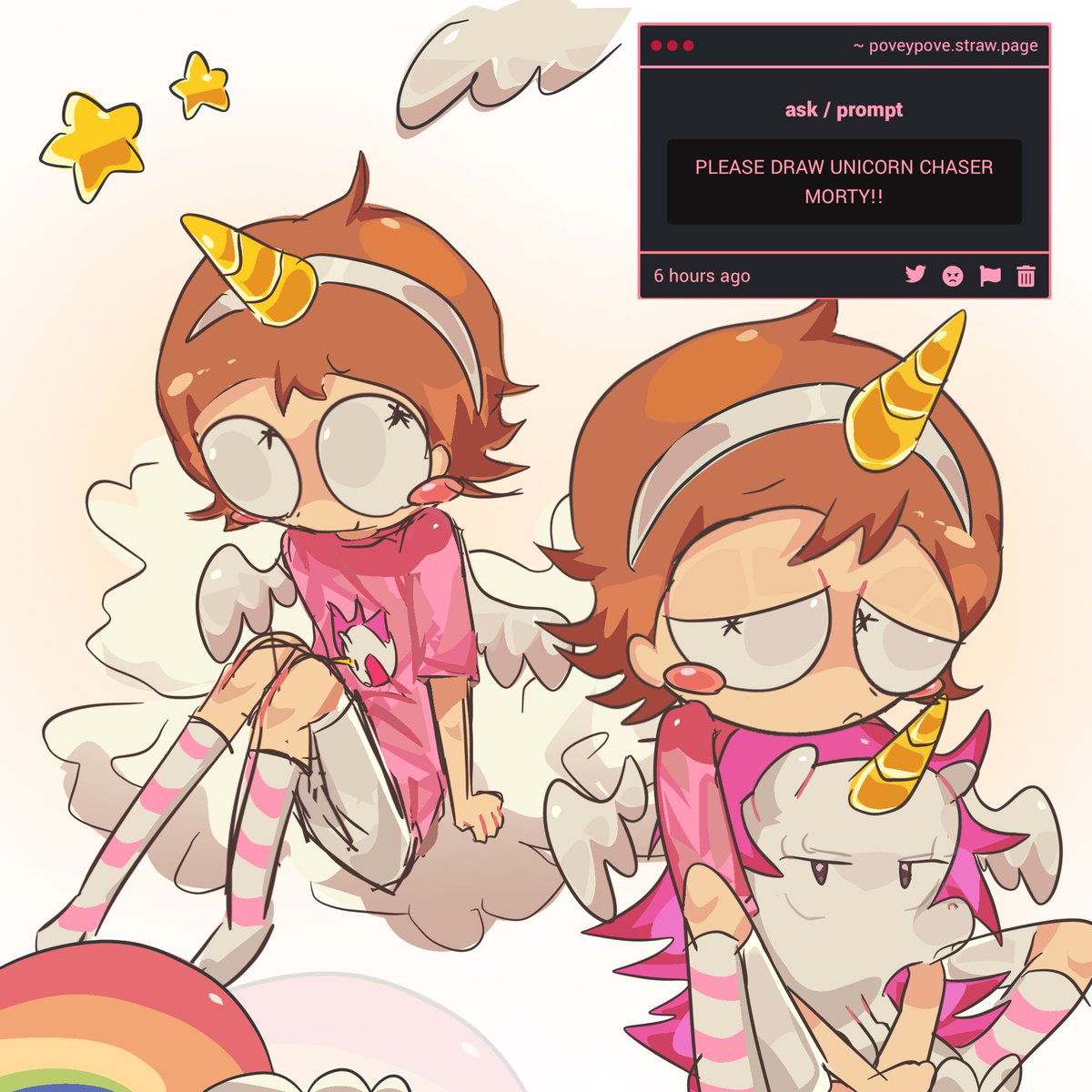yourmorty's tweet photo. #rickandmorty #unicornchasermorty #pocketmortys #fanart #mortysmith https://t.co/9qwfjfj0v4