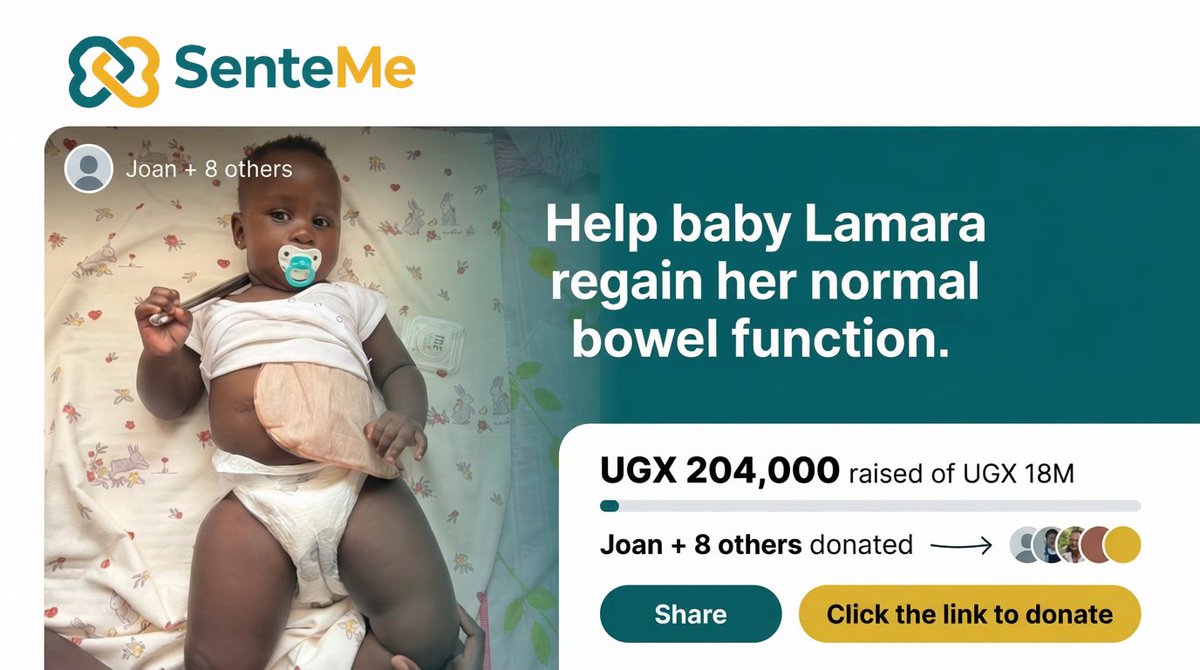 SenteMeGlobal's tweet photo. A little help could change everything for baby Lamara. 

Baby Lamara needs life-changing surgery to restore her bowel function. 

Help us get Lamara closer to the surgery she needs.