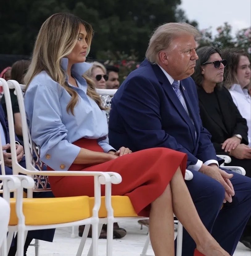 GaryPetersonUSA's tweet photo. Melania supporting President Trump at the White House puts all the Natalie Harp rumors to rest.  It’s inspiring to see these college sweethearts still hot and heavy after all these decades. https://t.co/02ik5WG9NA