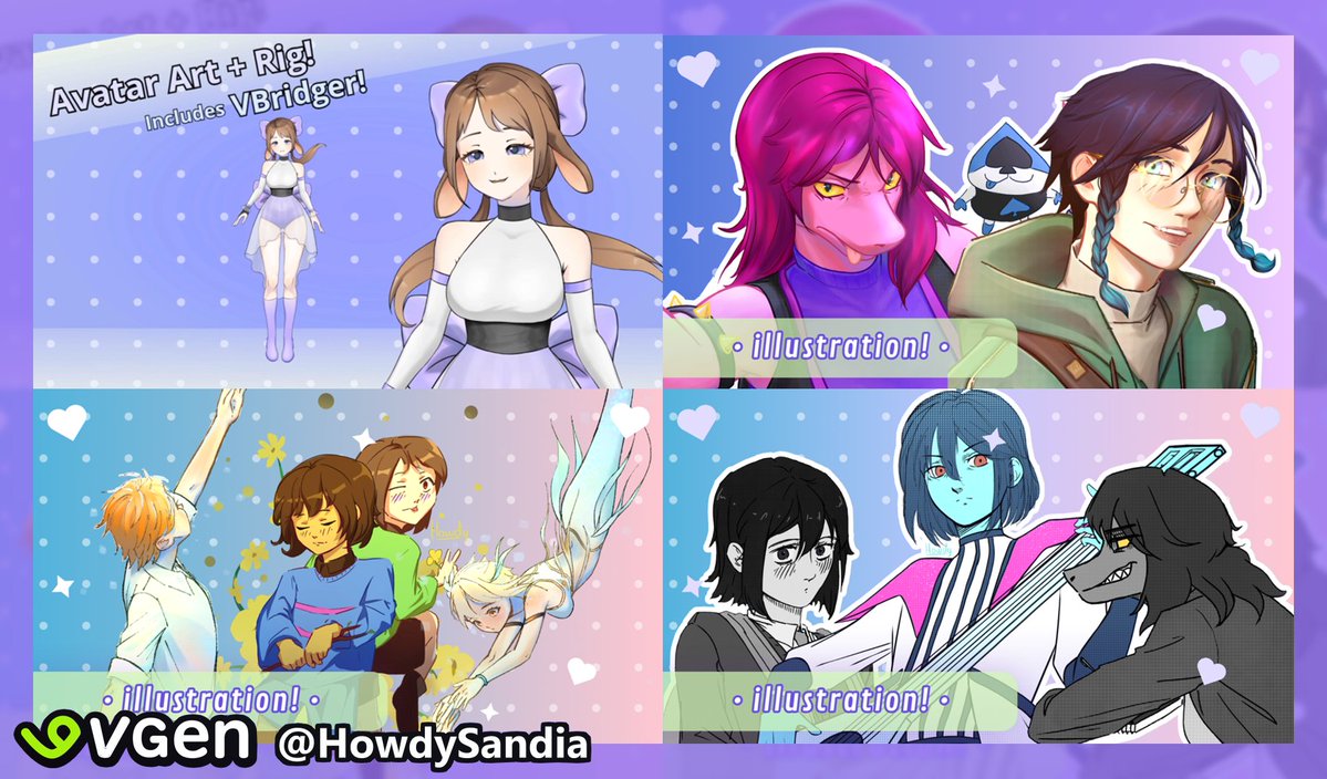 HowdySandia's tweet photo. 🌺Hello everyone! 🌺

✨ 🌺I have Vtuber commissions and drawing commissions for fanarts and OCs on VGen!🌺✨

✨You can help me sharing this post too! ✨

✨Have a great day! :3✨

https://t.co/KxqkvBqyBV

#Vtuber #drawing #opencommission https://t.co/C3EEVRp5gV