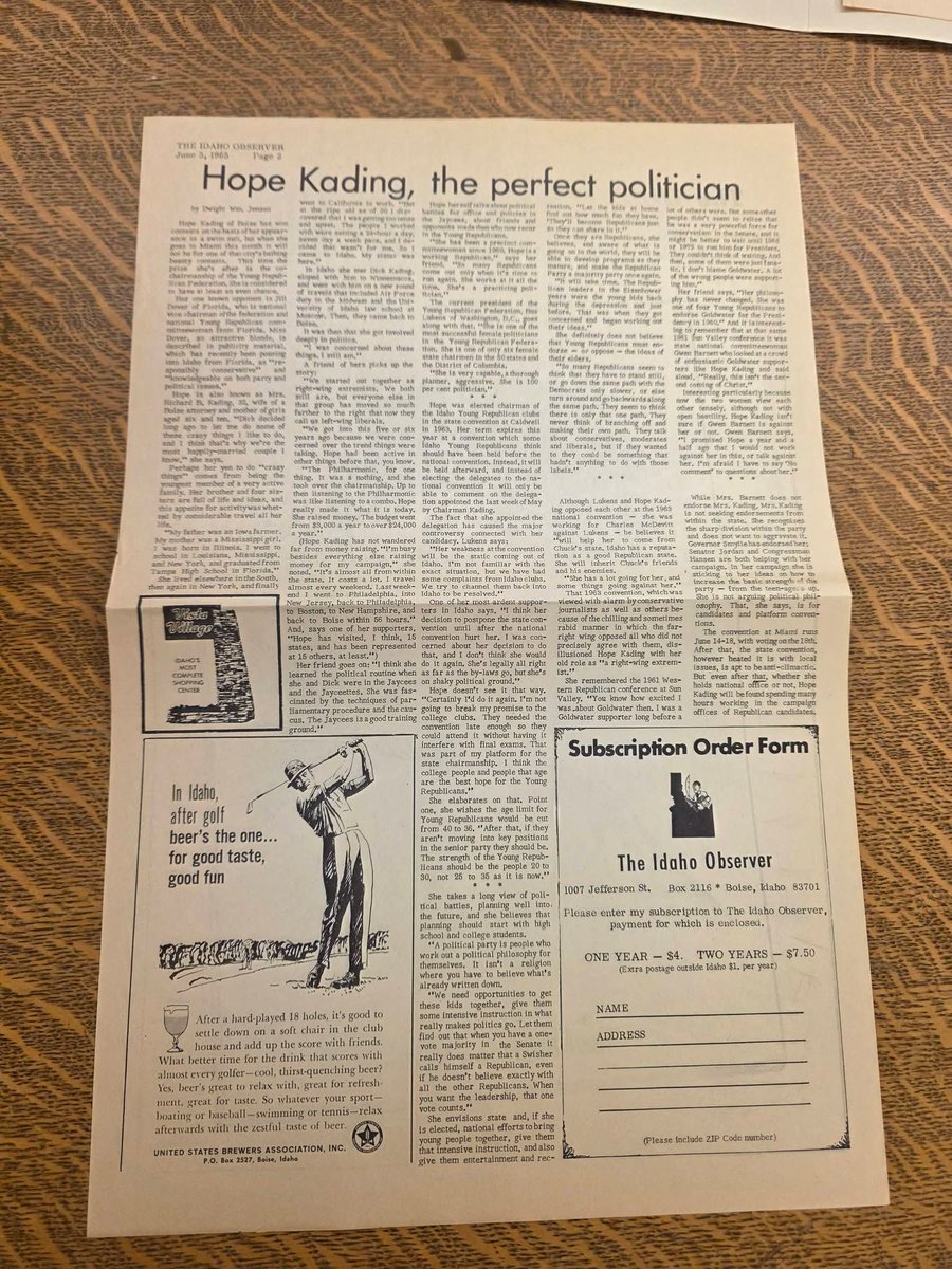 IdahoYRs's tweet photo. Hope Kading was the Idaho Young Republicans chair, ran for @yrnational Co Chair (lost), and ran for Lt. Governor (lost). She was an activist through and through for the Republican cause! ๐๐บ๐ธ
#idyr #yrnf #idahoyr #youngrepublicans #idgop https://t.co/HC7ZMv4RDY
