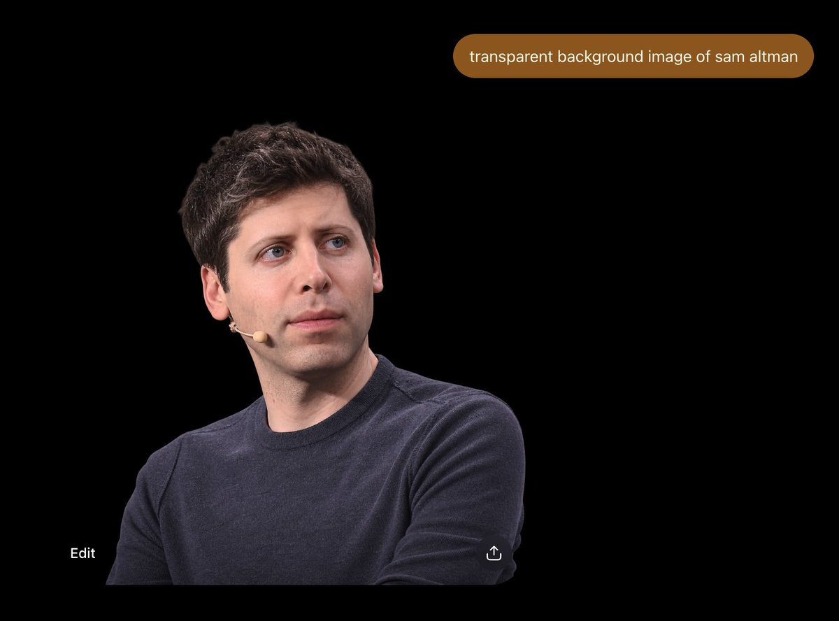 Sam Altman Transparent Background UI