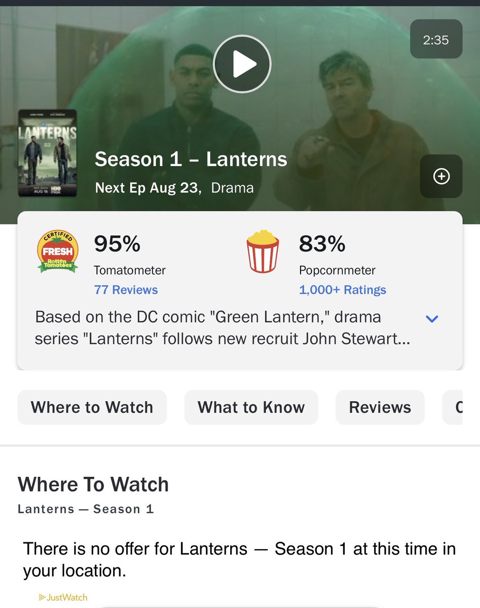_DCCBRASIL's tweet photo. Não bastou atacaram no IMDb, fãs do Zack Snyder e haters da DC agora estão atacando a série dos Lanternas no Rotten Tomatoes.

A série ontem estava com 89% de aprovação do publico e hoje já se encontra com 83% https://t.co/HSwV1L8M9c