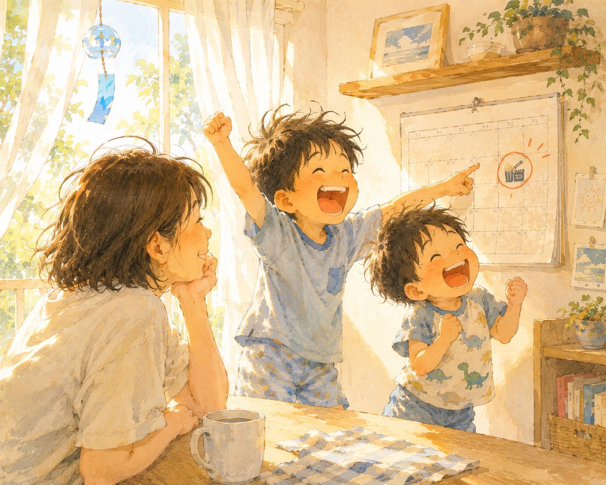 sayamama_work's tweet photo. おはようございます☀️

まだ寝ぼけてる私🥱

「今日だー！！」
って、カレンダーを見て大はしゃぎ🥰
今日はお友達と映画🎬

少しずつ、
「お母さんと」から
「お友達と」へ。

なんだか、いい朝だなぁ☺️

改めまして、おはようございます☀️ https://t.co/KUHBmUWiso