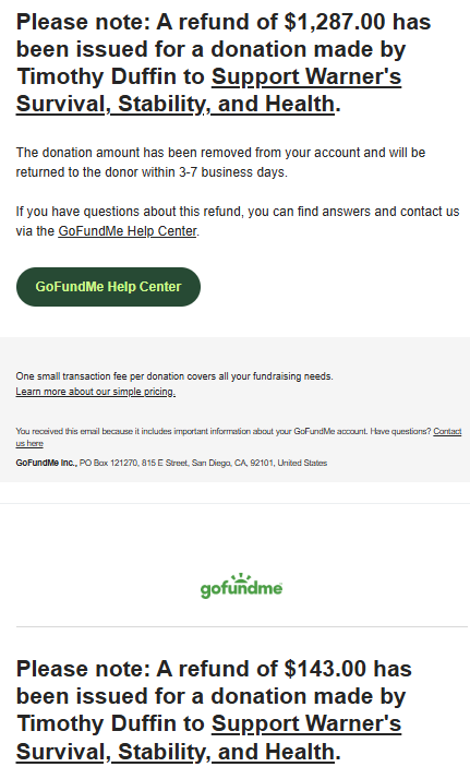DJWarnerStage's tweet photo. HUGE EMERGENCY I MAY HAVE GOTTEN SCAMMED.

So all just when i thought... I was in the clear, someone decided to charge back 1,430$ of donations.
This will cause serious problems for me if its not replaced.
Idk why someone would do that.
URGENTLY PLS HELP https://t.co/62grr2nf8z https://t.co/bcqjuAO1Ww