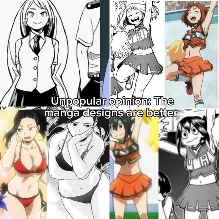 Mangaic2's tweet photo. Hot Take: The manga versions are much more realistic and diverse https://t.co/0ZwXs6TDAn