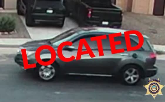 TrueCrimeWidow's tweet photo. Per Mary Coleman 

VEHICLE FOUND: PCSD says, “Detectives have recovered a vehicle matching the description in yesterday's homicide investigation. The vehicle was located in a Tucson parking lot near South Palo Verde Road and East 33rd Street. We appreciate the public's assistance in this effort.
Detectives continue to search for suspects or people of interest connected to this case.
Anyone with information that may assist investigators is asked to call 9-1-1 or 88-CRIME to remain anonymous.”
