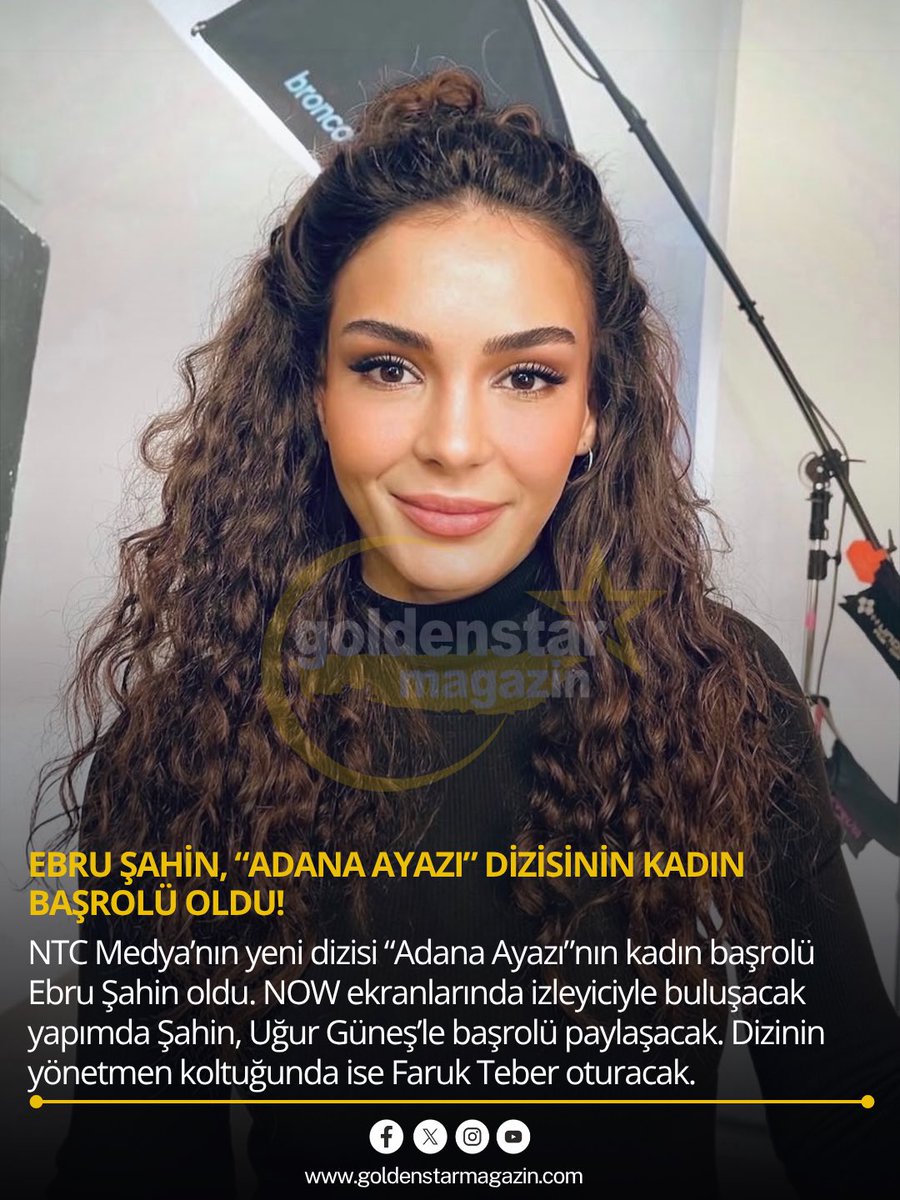 goldenstarmag's tweet photo. NTC Medya’nın yeni dizisi “Adana Ayazı”nın kadın başrolü Ebru Şahin oldu. NOW ekranlarında izleyiciyle buluşacak yapımda Şahin, Uğur Güneş’le başrolü paylaşacak. Dizinin yönetmen koltuğunda ise Faruk Teber oturacak. 

#ebruşahin #uğurgüneş #farukteber https://t.co/AwxpeuALHQ