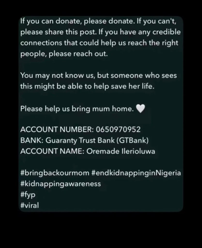 velvetisselfish's tweet photo. Please help a friend get his mom back safe and sound. And please repost it’ll go a long way please 🙏 😭😭💔 https://t.co/z9o7VZjFbP