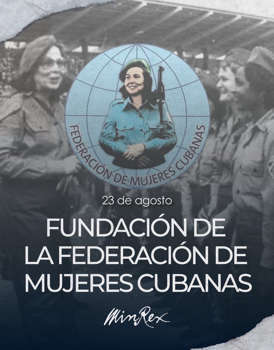CubaMINREX's tweet photo. Un 23 de agosto de 1960 nació la @FMC_Cuba, expresión de la voluntad de unir a las mujeres cubanas 🇨🇺 y hacerlas protagonistas de la transformación social. 

Fidel las definió como “una revolución dentro de la Revolución”. https://t.co/mgTSwqjXgP