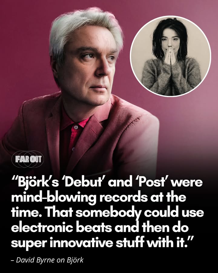 FarOutMag's tweet photo. David Byrne was blown away by Björk. 💥👇 https://t.co/Eeh7VILDRy